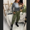 Bluzka z kaszmirem w kolorze stalowym